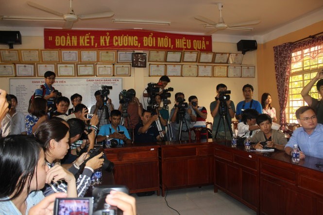 Quang cảnh buổi họp báo - Ảnh: Bùi Liêm Quang cảnh buổi họp báo - Ảnh: Bùi Liêm