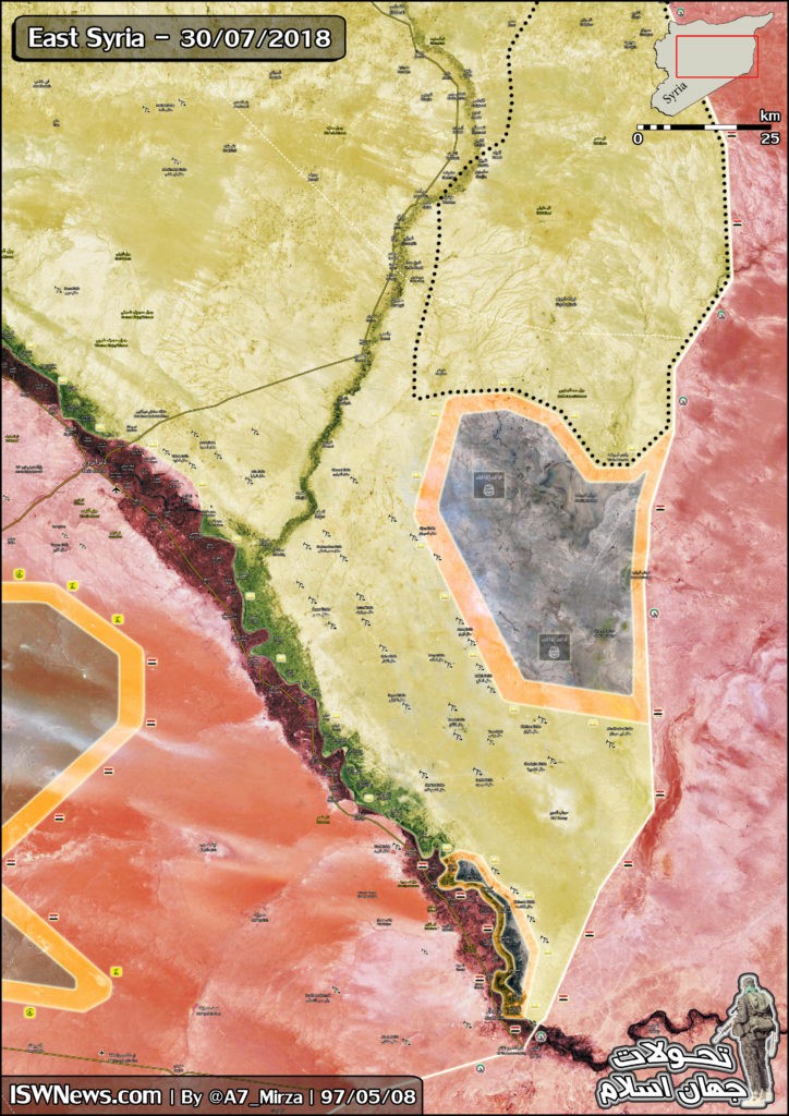 Khu vực IS đạng chiếm đóng ở sa mạc Hasakah. Ảnh South Front
