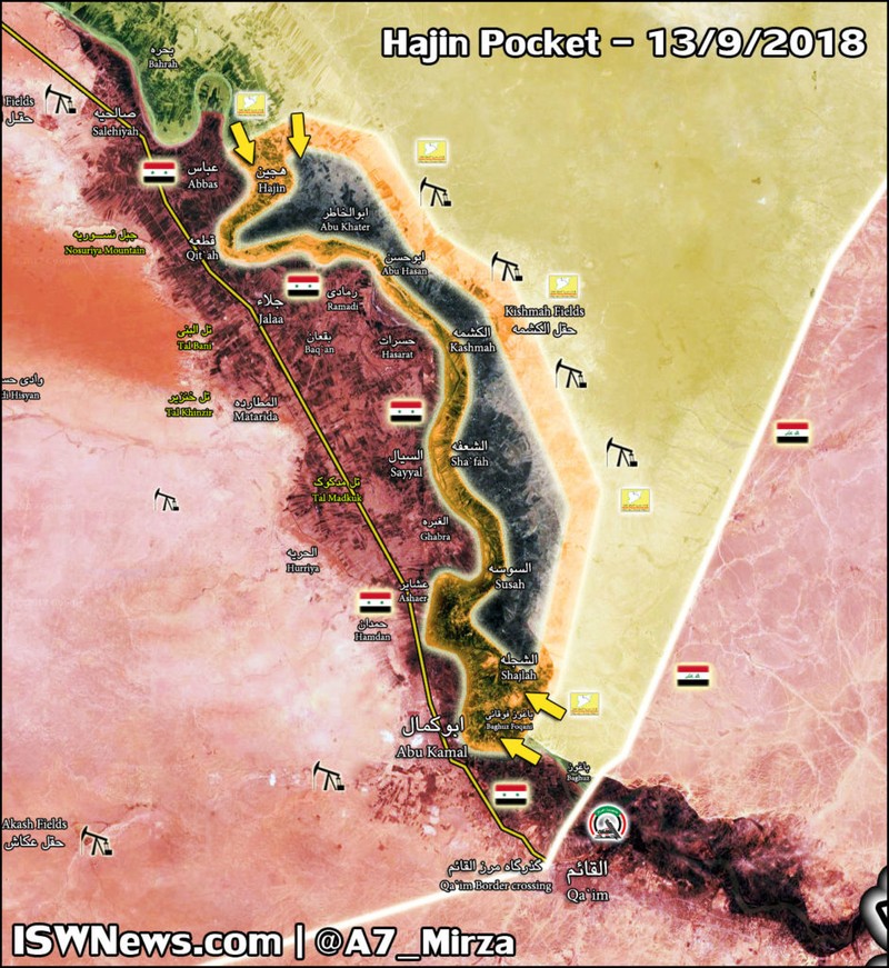 Tình hình chiến sự vùng thung lũng Euphrates, Deir Ezzor. Ảnh South Front
