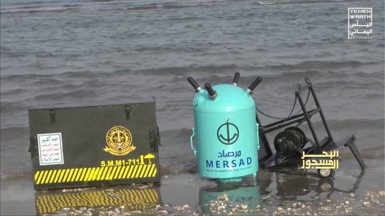 Hải quân đặc nhiệm Houthi và một loại thủy lôi mới được chế tạo. Ảnh: South Front.