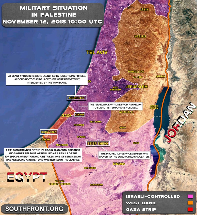 Tình hình xung đột tại dải Gaza, Hamas phòng hàng trăm quả tên lửa vào miền nam Israel. Ảnh: South Front.