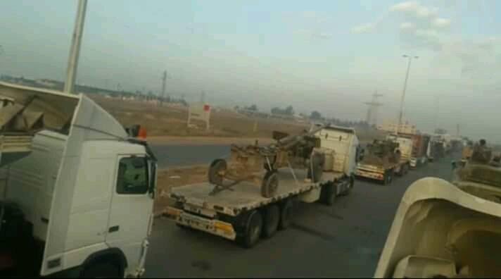 Lực lượng pháo binh hạng nặng quân đội Syria, trong đó có cả Uragan BM-27 đến Idlib, Hama. Ảnh: truyền thông mạng xã hội Syria. Lực lượng pháo binh hạng nặng quân đội Syria, trong đó có cả Uragan BM-27 đến Idlib, Hama. Ảnh: truyền thông mạng xã hội Syria.