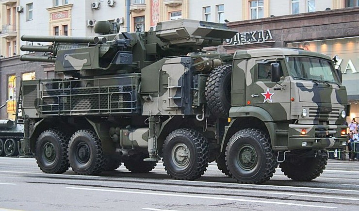 Tổ hợp tên lửa phòng không tầm gần Pantsir-S1. Ảnh Zvezda