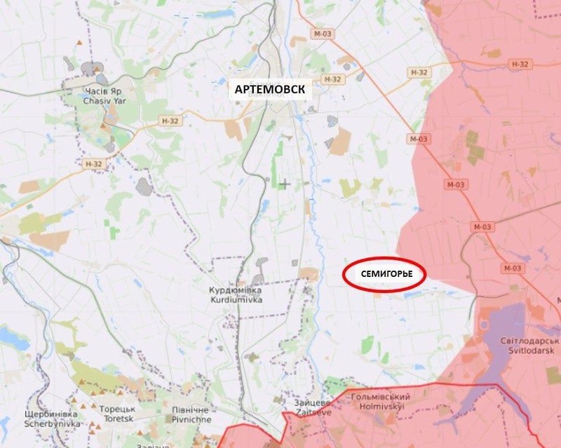 Quân đội Nga, dân quân Donetsk đánh chiếm làng Semigorye, tiến công về hướng Bakhmut (Artemovsk). Ảnh South Front.