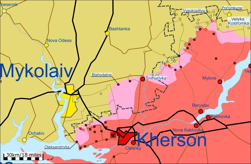 Tình hình trên hướng Nikolaev-Krivoy Rog, 17.00 ngày 23/8/ 2022.