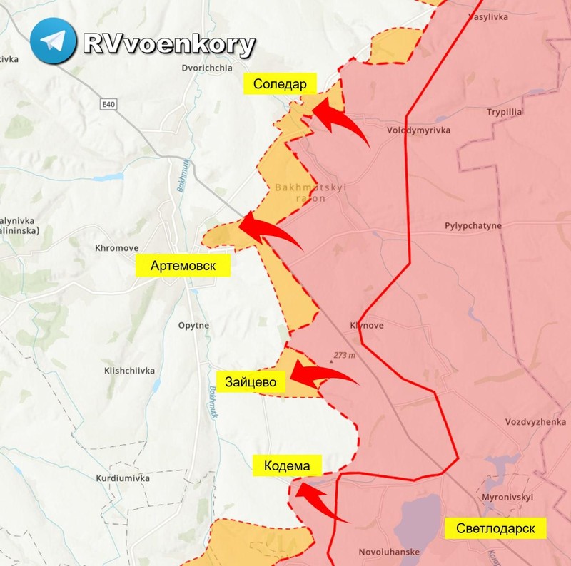 Các hướng tấn công chính của quân đội Nga, dân quân Donbass trên chiến trường Donetsk. Ảnh Rus Vesna. Các hướng tấn công chính của quân đội Nga, dân quân Donbass trên chiến trường Donetsk. Ảnh Rus Vesna.