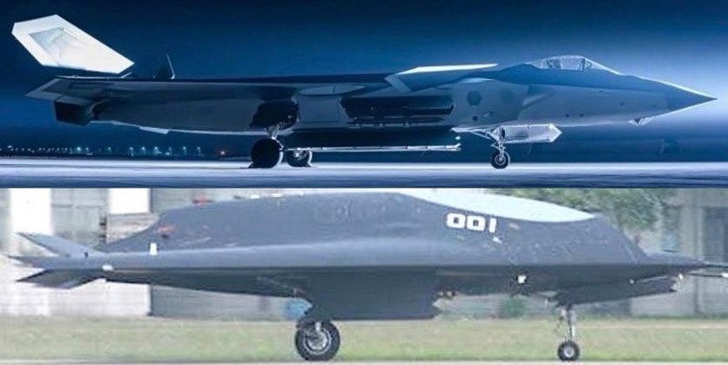 Nguyên mẫu tiêm kích tàng hình J-20 và UAV tàng hình dạng Cánh bay GJ-11. Ảnh Military Watch. Nguyên mẫu tiêm kích tàng hình J-20 và UAV tàng hình dạng Cánh bay GJ-11. Ảnh Military Watch.