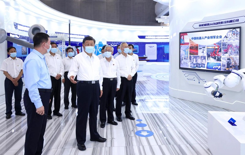 Chủ tịch Trung Quốc Tập Cận Bình tuyên bố, Trung Quốc phải đẩy mạnh phát triển công nghệ quan trọng đối với an ninh quốc gia. Ảnh: Xinhua / Ju Peng Chủ tịch Trung Quốc Tập Cận Bình tuyên bố, Trung Quốc phải đẩy mạnh phát triển công nghệ quan trọng đối với an ninh quốc gia. Ảnh: Xinhua / Ju Peng