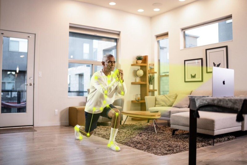 Phần mềm phát hiện chuyển động của Kemtai có thể được sử dụng trên mọi điện thoại, máy tính bảng hoặc máy tính. Ảnh Courtesy