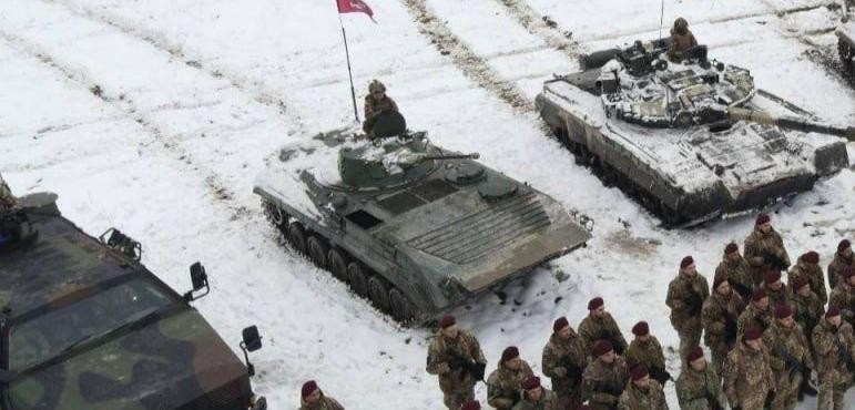 Xe thiết giáp trinh sát BRM-1К, trang bị tháp pháo BMD-2 của quân đội Ukraine. Ảnh Military Ukraine.