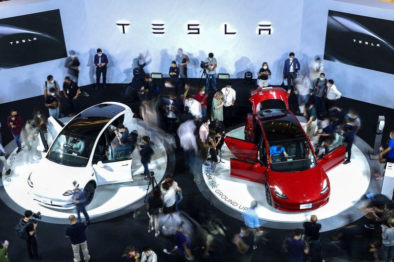 Tesla ra mắt mấu xe điện Model Y tại Bangkok, Thái Lan, ngày 7/12/2022. Ảnh Reuter