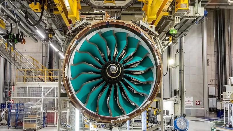 Động cơ Rolls-Royce UltraFan đã hoàn thiện và sẵn sàng chạy thử nghiệm. Ảnh Video Global Update.