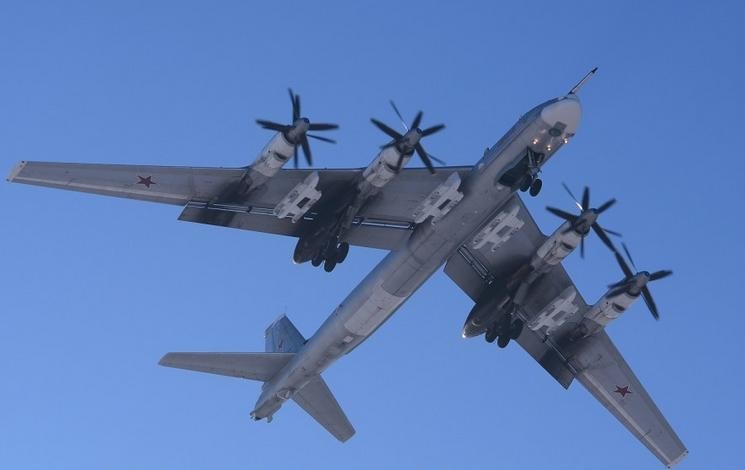 Máy bay ném bom chiến lược Tu-95MS Nga. Ảnh: Sina