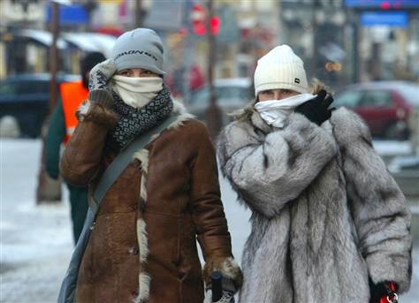 Tiết trời mùa Đông phổ biến ở Nga.