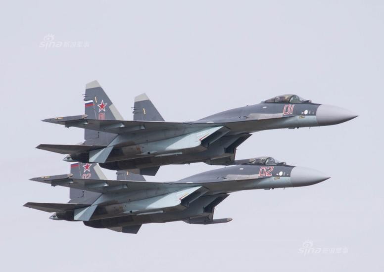Máy bay chiến đấu Su-35 Nga. Ảnh: Sina