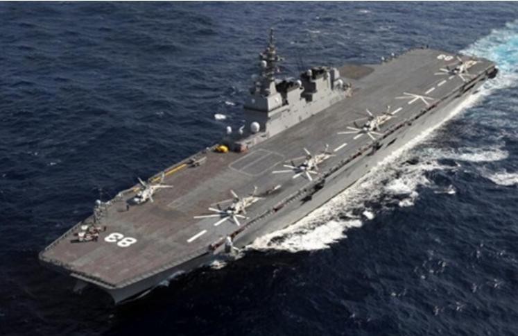 Tàu sân bay trực thăng Izumo của Lực lượng Phòng vệ Biển Nhật Bản (ảnh tư liệu)