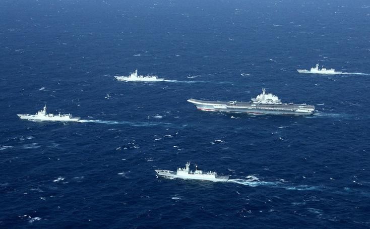 Biên đội tàu sân bay Liêu Ninh, Hải quân Trung Quốc. Ảnh: Guancha