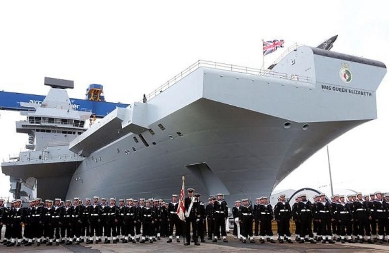 Tàu sân bay Nữ hoàng Elizabeth, Anh. Ảnh: PA/Telegraph