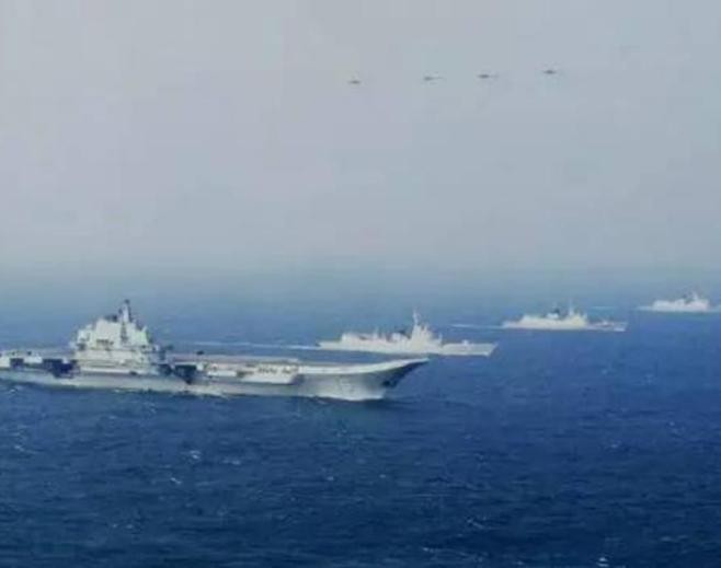 Biên đội tàu sân bay Liêu Ninh, Hải quân Trung Quốc. Ảnh: Sina