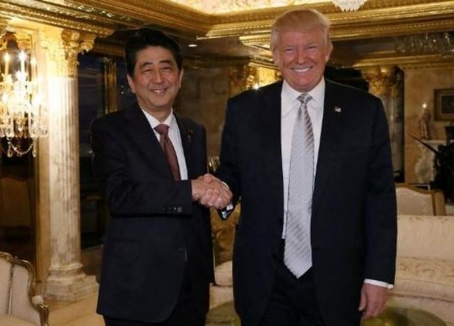Thủ tướng Nhật Bản Shinzo Abe và Tổng thống Mỹ Donald Trump. Ảnh: The Telegraph