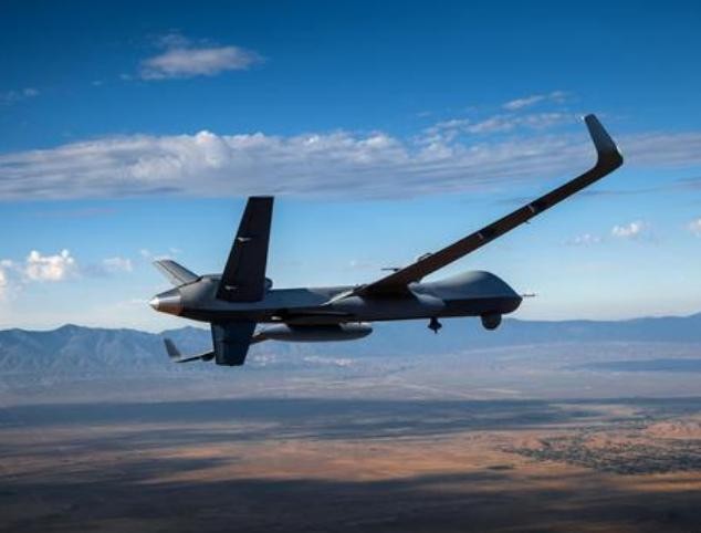 Máy bay do thám kiêm tấn công MQ-9M do Mỹ sản xuất. Ảnh: Sina