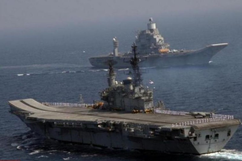 Hai tàu sân bay của Hải quân Ấn Độ. Ảnh: Cankao