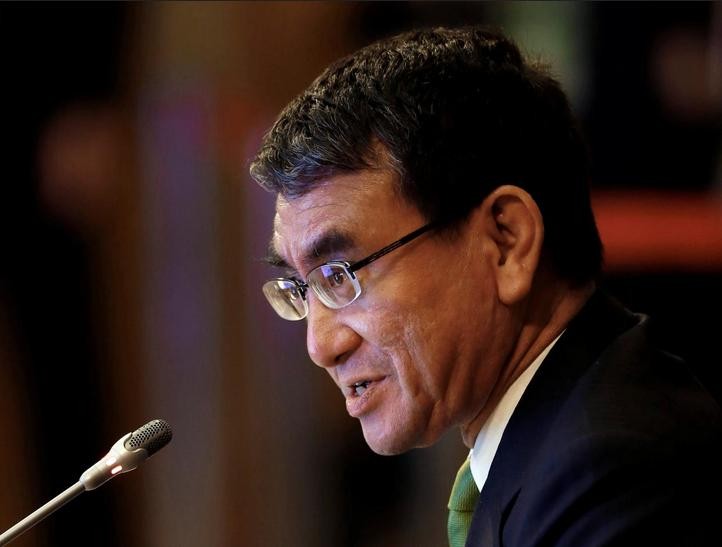 Ngoại trưởng Nhật Bản Taro Kono. Ảnh: Reuters.