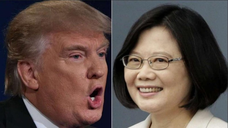 Tổng thống Mỹ Donald Trump và nhà lãnh đạo Đài Loan Thái Anh Văn. Ảnh: South China Morning Post
