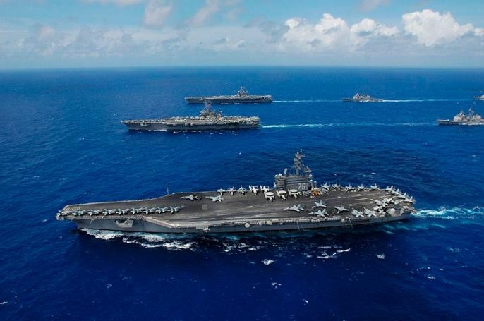 Tàu sân bay USS Ronald Reagan Hải quân Mỹ.