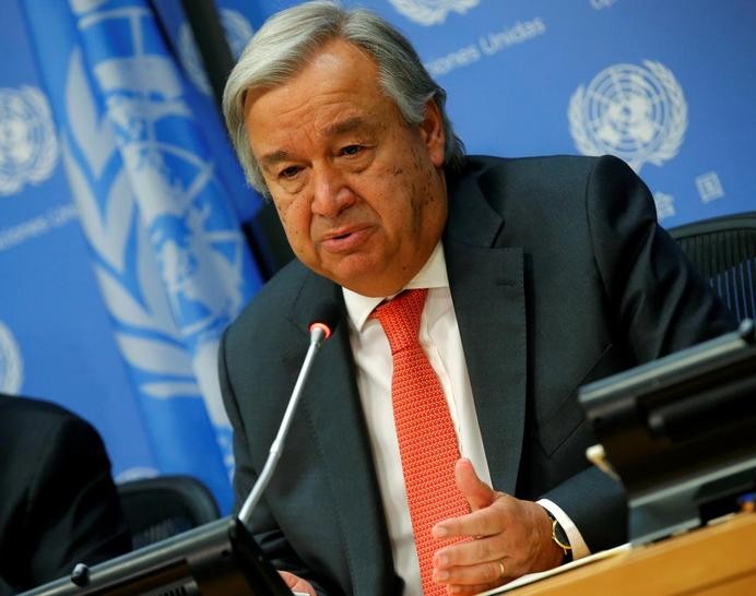 Tổng thư ký Liên hợp quốc Antonio Guterres. Ảnh: Reuters.
