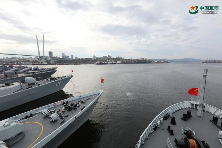 Hải quân Trung Quốc tiến hành tập trận chung Liên hợp trên biển - 2017 giai đoạn 2. Ảnh: 81.cn