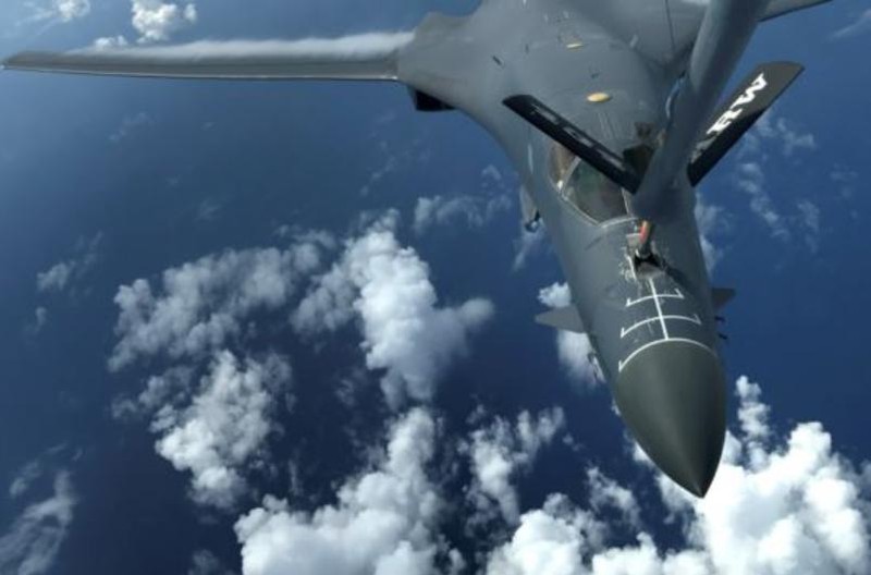 Máy bay ném bom chiến lược B-1B Mỹ. Ảnh: VOA.