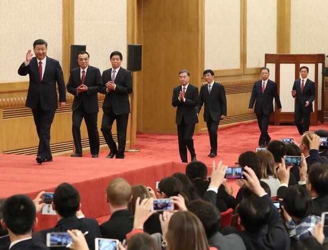 Thường vụ Bộ Chính trị Đảng Cộng sản Trung Quốc. Ảnh: Dwnews.