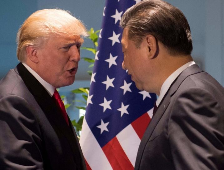 Tổng thống Mỹ Donald Trump và Chủ tịch Trung Quốc Tập Cận Bình. Ảnh: Dwnews