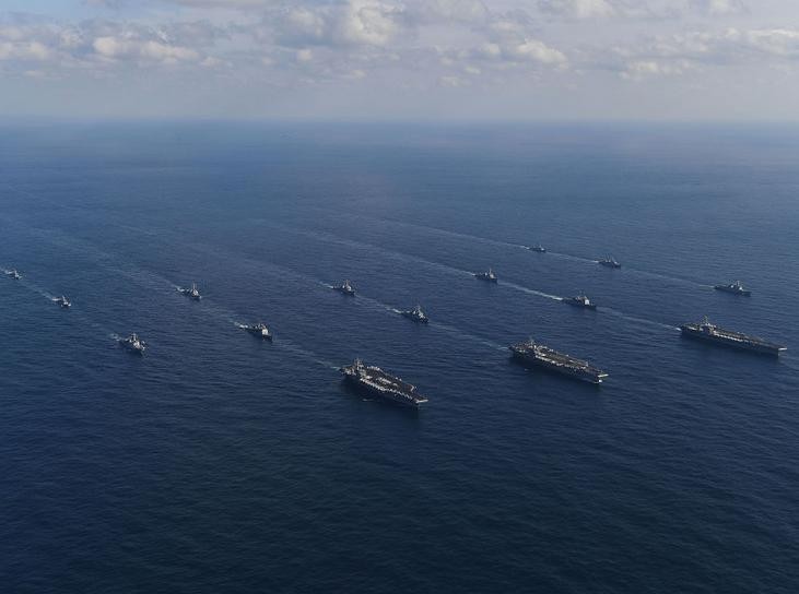 Ba cụm tấn công tàu sân bay Mỹ. Ảnh: Getty Images.