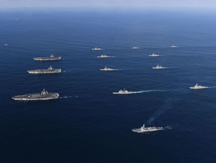 Ba cụm tấn công tàu sân bay Mỹ. Ảnh: Getty Images.