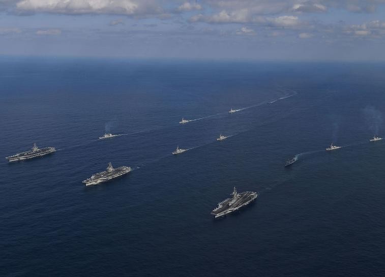 Ba cụm tấn công tàu sân bay Mỹ. Ảnh: Getty Images.