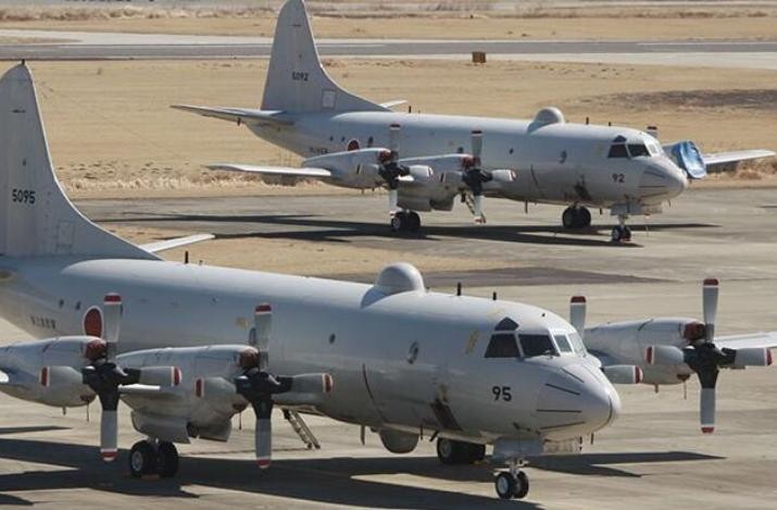 Máy bay tuần tra săn ngầm P-3C ở căn cứ Atsugi, Nhật Bản. Ảnh: Ifeng.