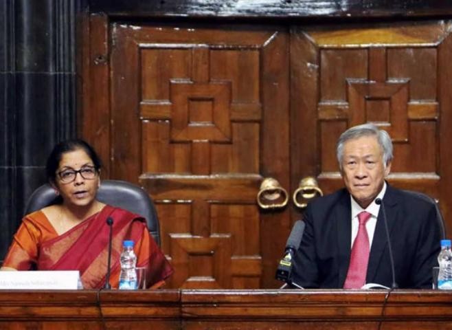 Bộ trưởng Quốc phòng Singapore Ng Eng Hen thăm Ấn Độ. Ảnh: NDTV