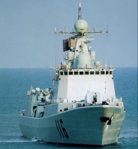 Tàu khu trục Thạch Gia Trang số hiệu 116 Type 051C, Hạm đội Bắc Hải, hải quân Trung Quốc. Ảnh: Sina.