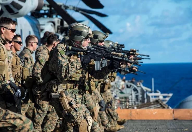 Lực lượng viễn chinh của thủy quân lục chiến Mỹ. Ảnh: Sina.