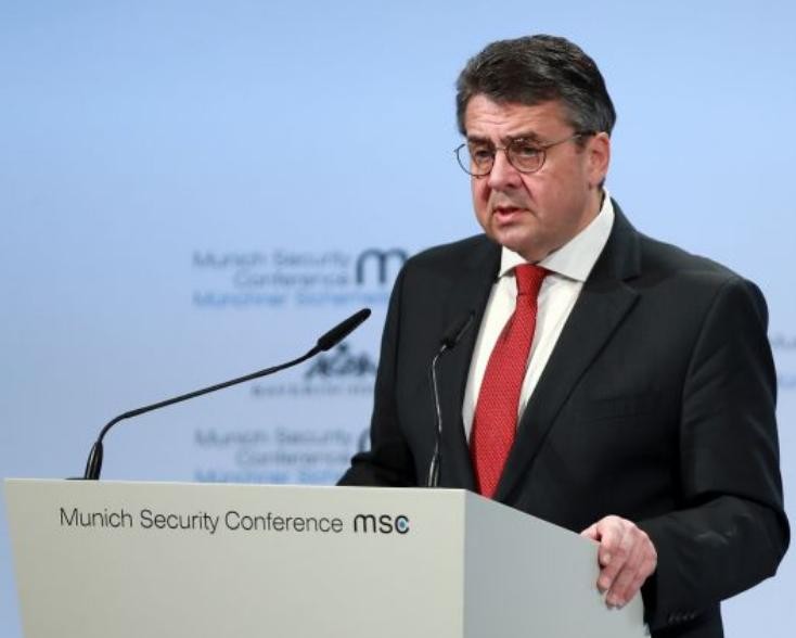 Ngoại trưởng Đức Sigmar Gabriel tại Hội nghị an ninh Munich ngày 17/2/2018. Ảnh: Cankao.