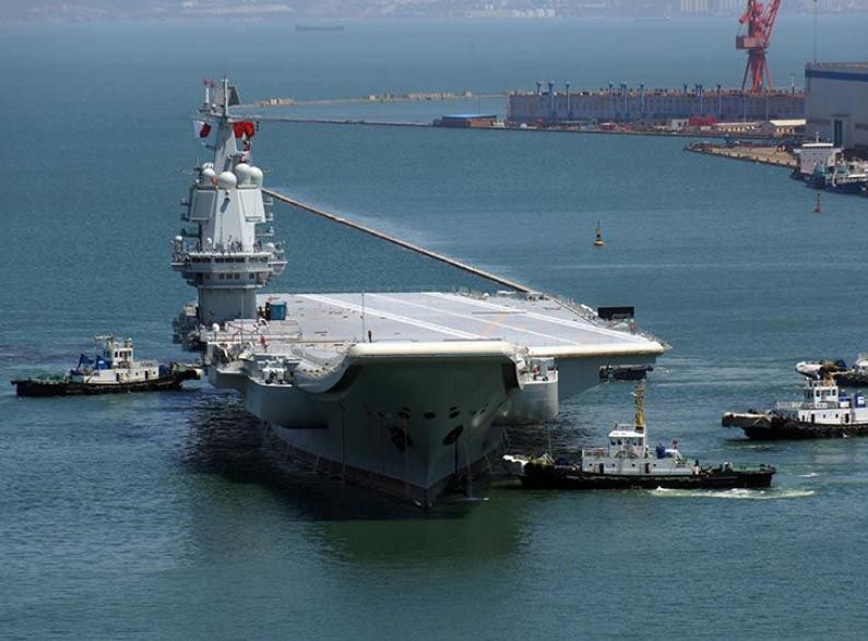 Tàu sân bay tự chế đầu tiên Type 001A Trung Quốc vừa chạy thử lần đầu tiên trên biển từ ngày 13 - 18/5/2018. Ảnh: Takungpao