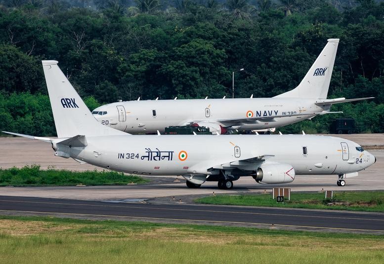 Máy bay tuần tra săn ngầm P-8I Poseidon, hải quân Ấn Độ. Ảnh: Airliners.net.