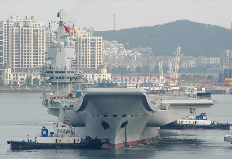 Tàu sân bay Type 001A Trung Quốc chạy thử lần thứ hai. Ảnh: Sina.
