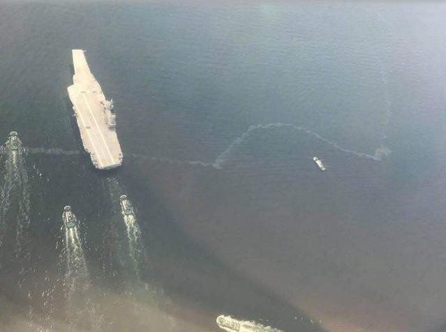 Tàu sân bay Type 001A Trung Quốc chạy thử lần thứ hai. Ảnh: Sina.