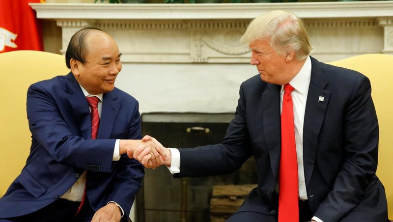 Tổng thống Mỹ Donald Trump tiếp đón Thủ tướng Nguyễn Xuân Phúc tại Nhà Trắng