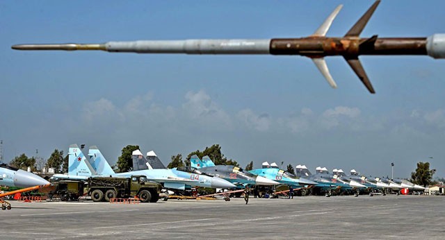 Dàn chiến đấu cơ của Nga tham gia chiến dịch chống khủng bố tại Syria