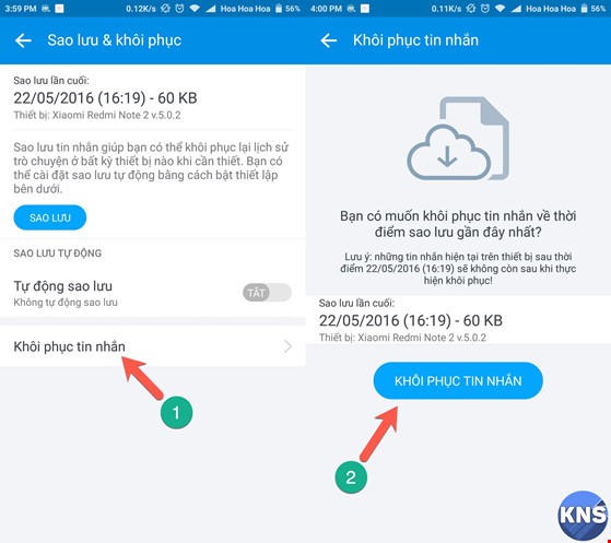 Sao lưu và phục hồi tin nhắn đã xóa trên Zalo ảnh 3 Sao lưu và phục hồi tin nhắn đã xóa trên Zalo ảnh 3
