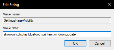 Ẩn tùy chọn thiết lập trong Settings của Windows 10 ảnh 5